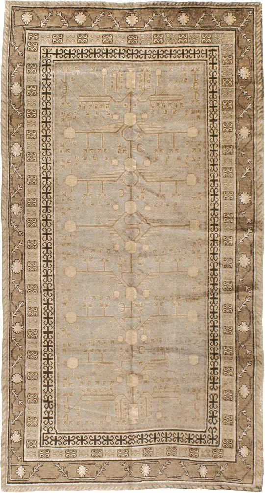 Vintage East Turkestan Khotan Carpet, No.16476 - Gss