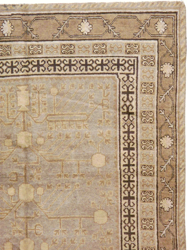 Vintage East Turkestan Khotan Carpet, No.16476 - Gss
