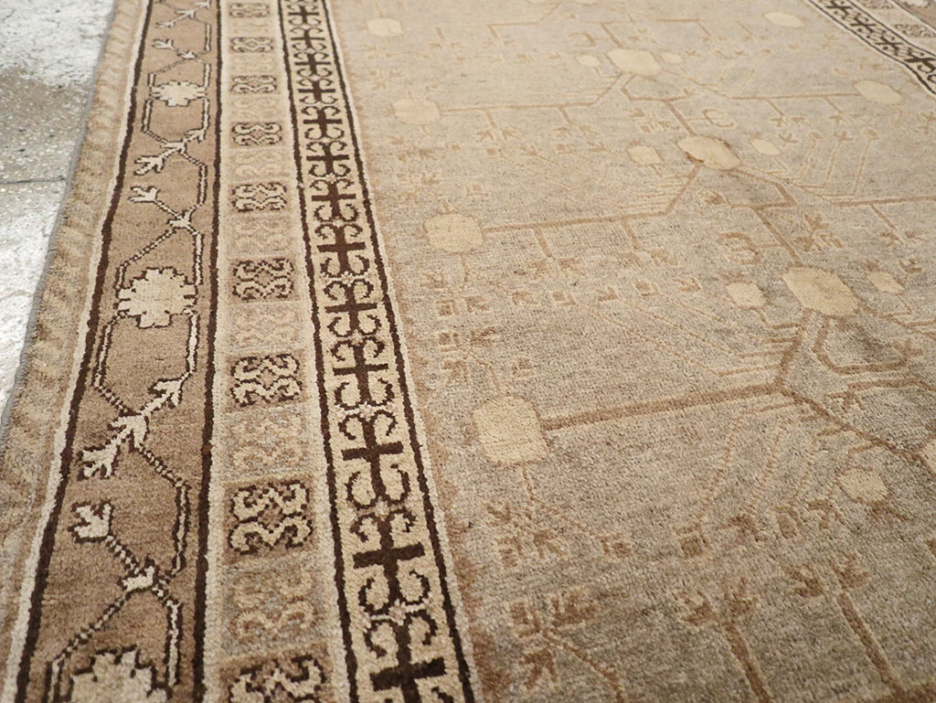 Vintage East Turkestan Khotan Carpet, No.16476 - Gss