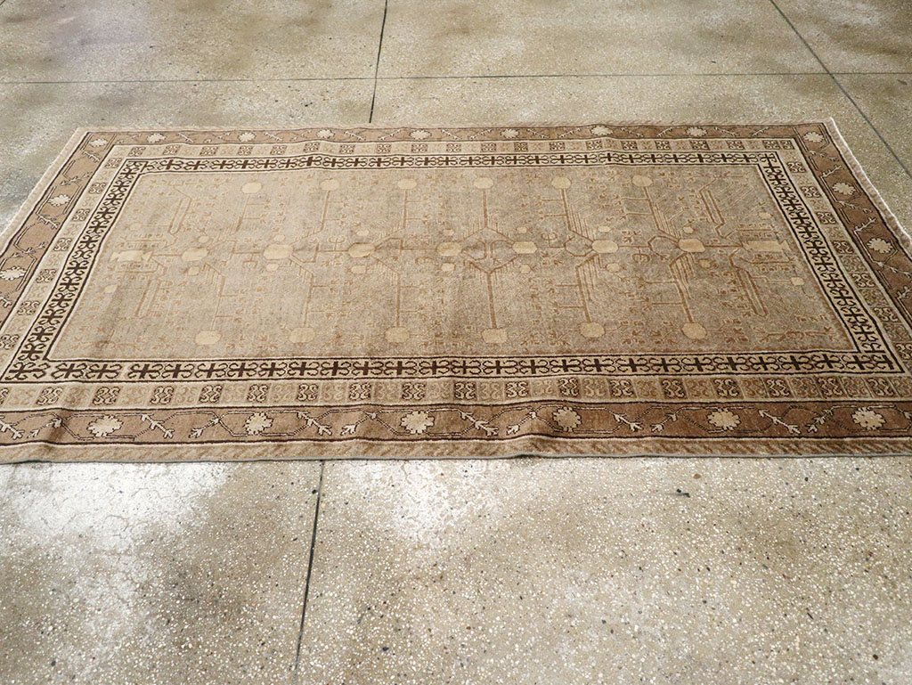 Vintage East Turkestan Khotan Carpet, No.16476 - Gss