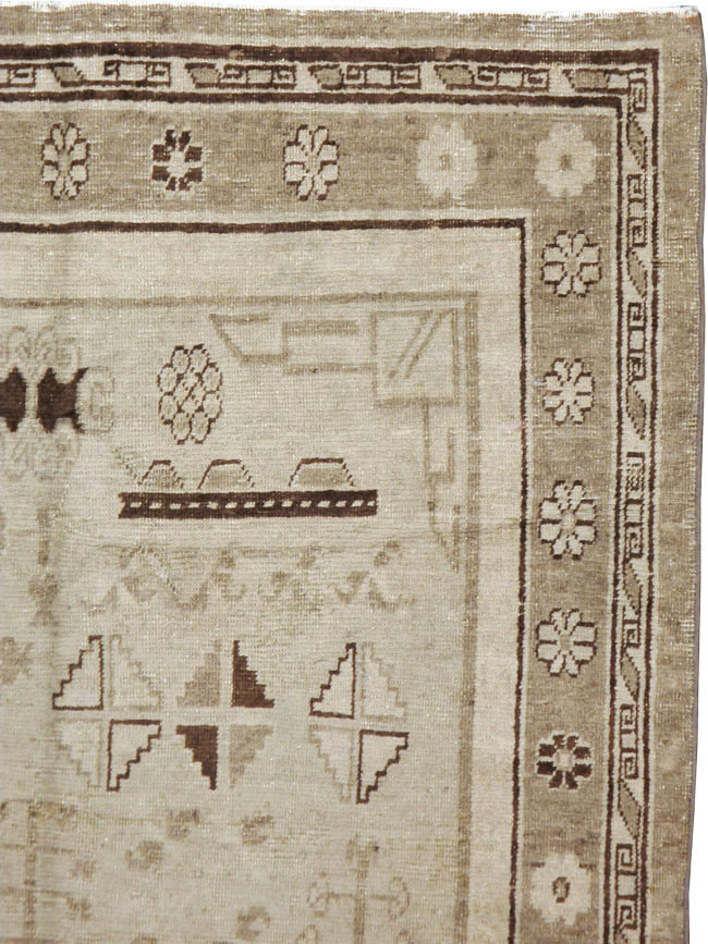 Vintage East Turkestan Khotan Rug, No.16482 - Gss