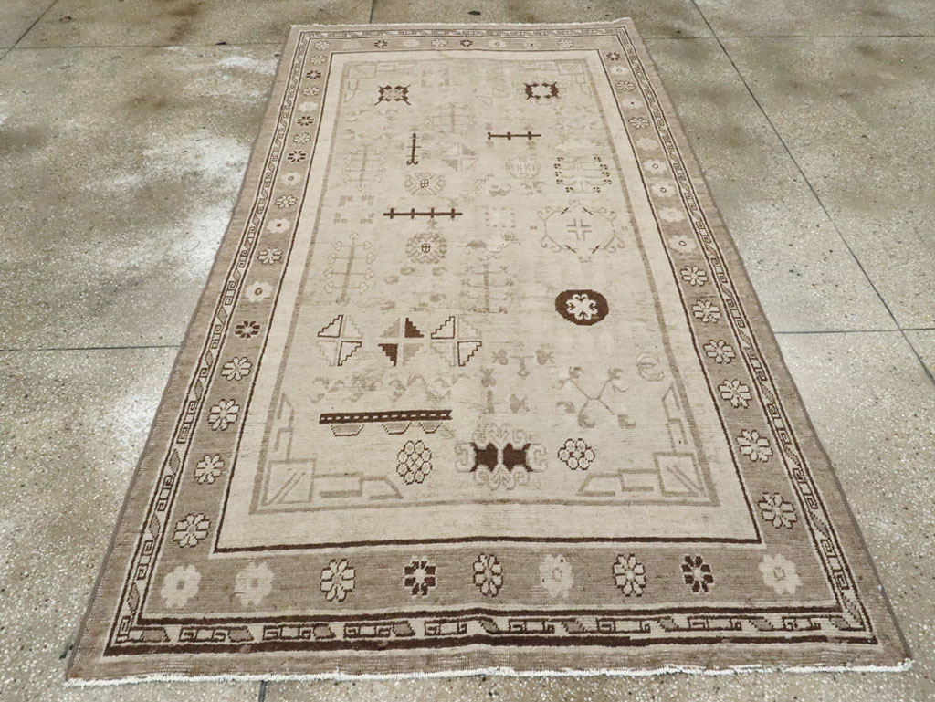 Vintage East Turkestan Khotan Rug, No.16482 - Gss