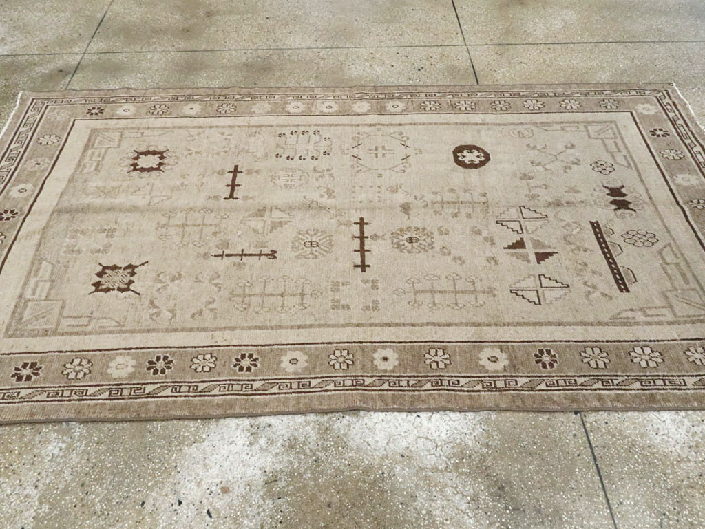 Vintage East Turkestan Khotan Rug, No.16482 - Gss