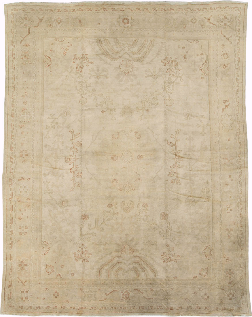 Antique Turkish Oushak Carpet, No.16494 - Gss