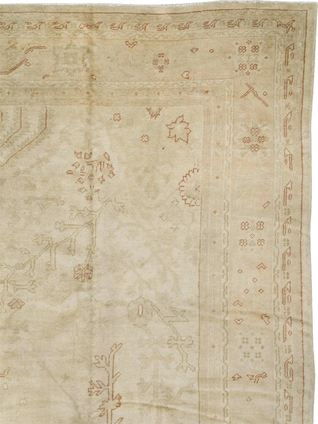 Antique Turkish Oushak Carpet, No.16494 - Gss