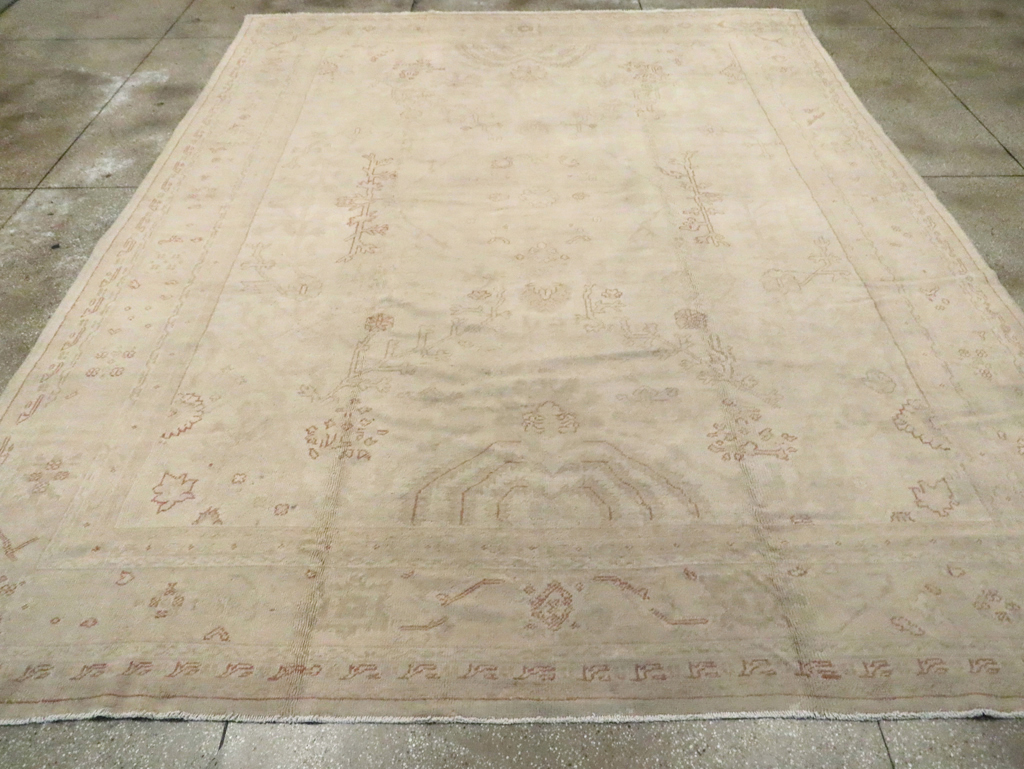 Antique Turkish Oushak Carpet, No.16494 - Gss