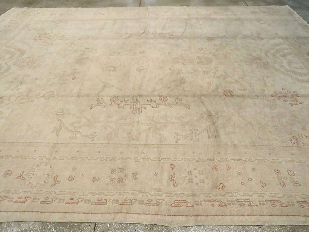 Antique Turkish Oushak Carpet, No.16494 - Gss