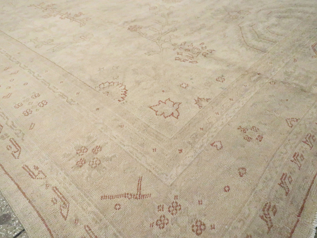 Antique Turkish Oushak Carpet, No.16494 - Gss