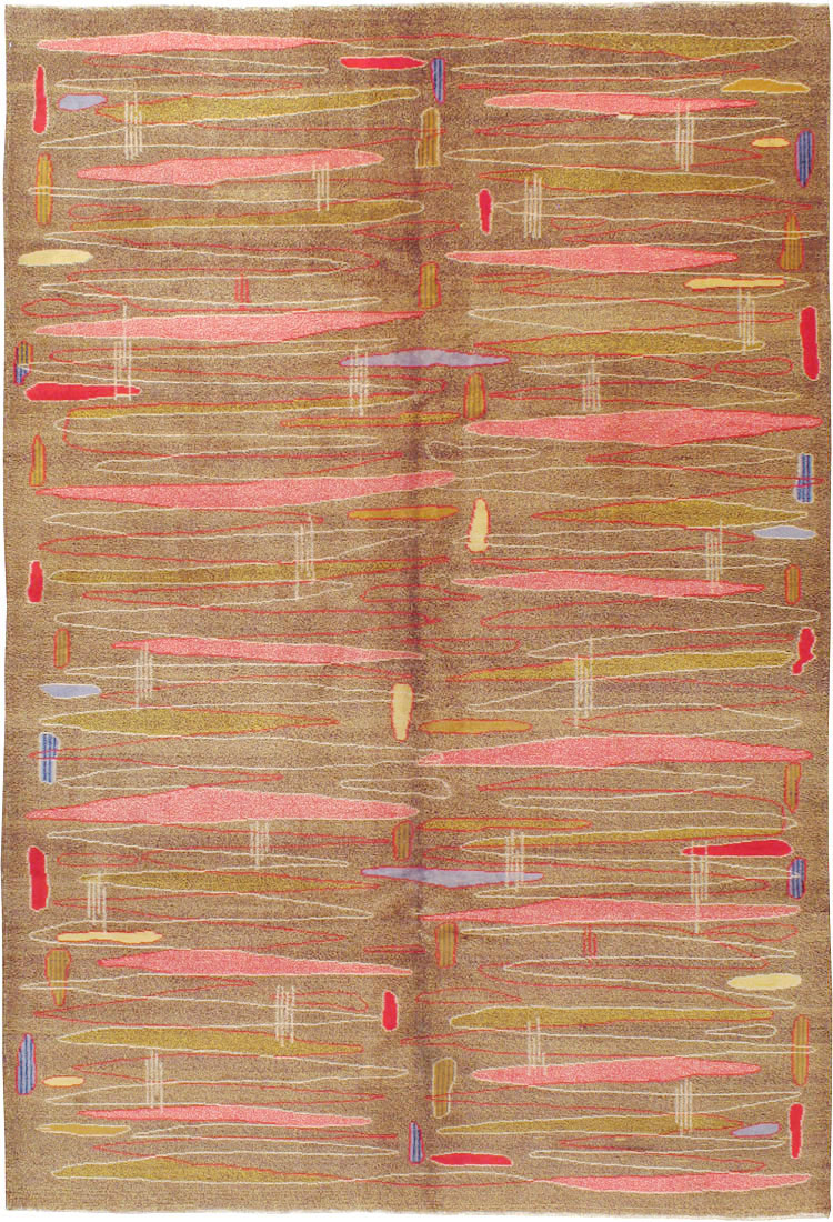 Vintage Turkish Art Deco Style Carpet, No.16525 - Gss