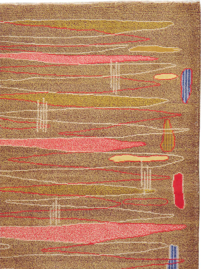 Vintage Turkish Art Deco Style Carpet, No.16525 - Gss