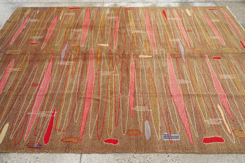 Vintage Turkish Art Deco Style Carpet, No.16525 - Gss