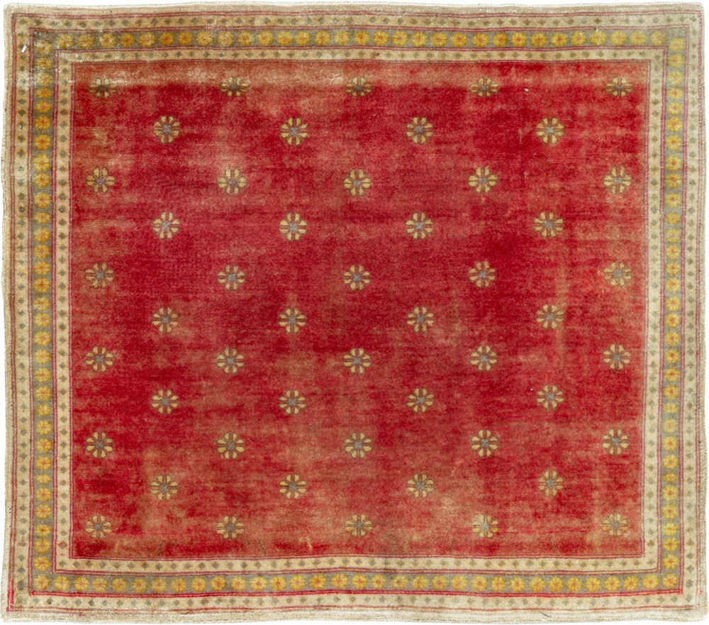 Antique Turkish Sivas Square Throw Rug, No.16541 - Gss