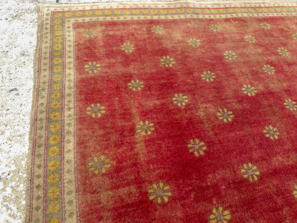 Antique Turkish Sivas Square Throw Rug, No.16541 - Gss