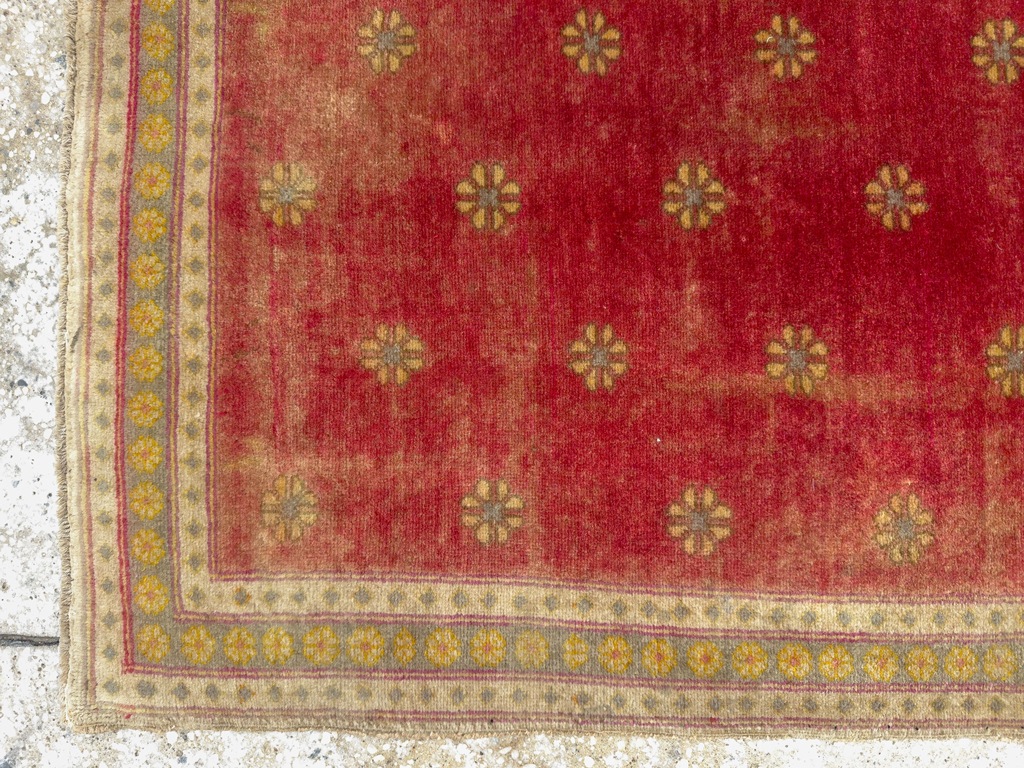 Antique Turkish Sivas Square Throw Rug, No.16541 - Gss