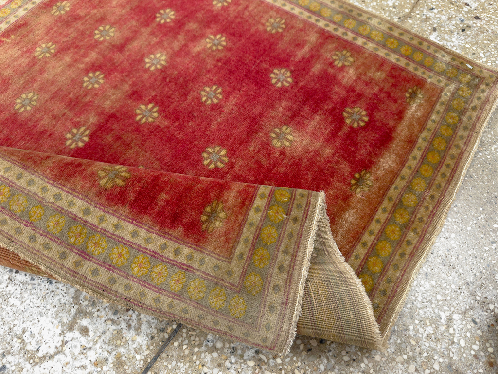 Antique Turkish Sivas Square Throw Rug, No.16541 - Gss