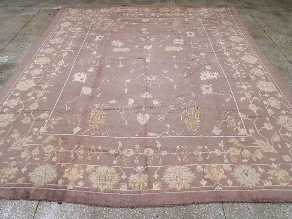 Antique Turkish Oushak Rug, No.16554 - Gss