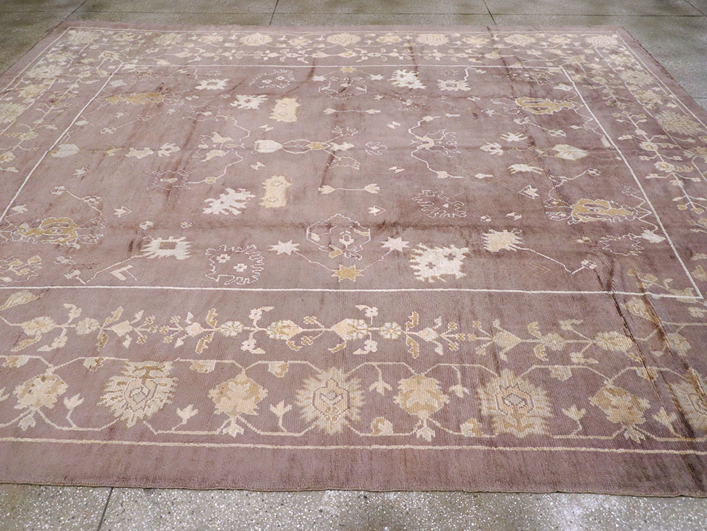 Antique Turkish Oushak Rug, No.16554 - Gss