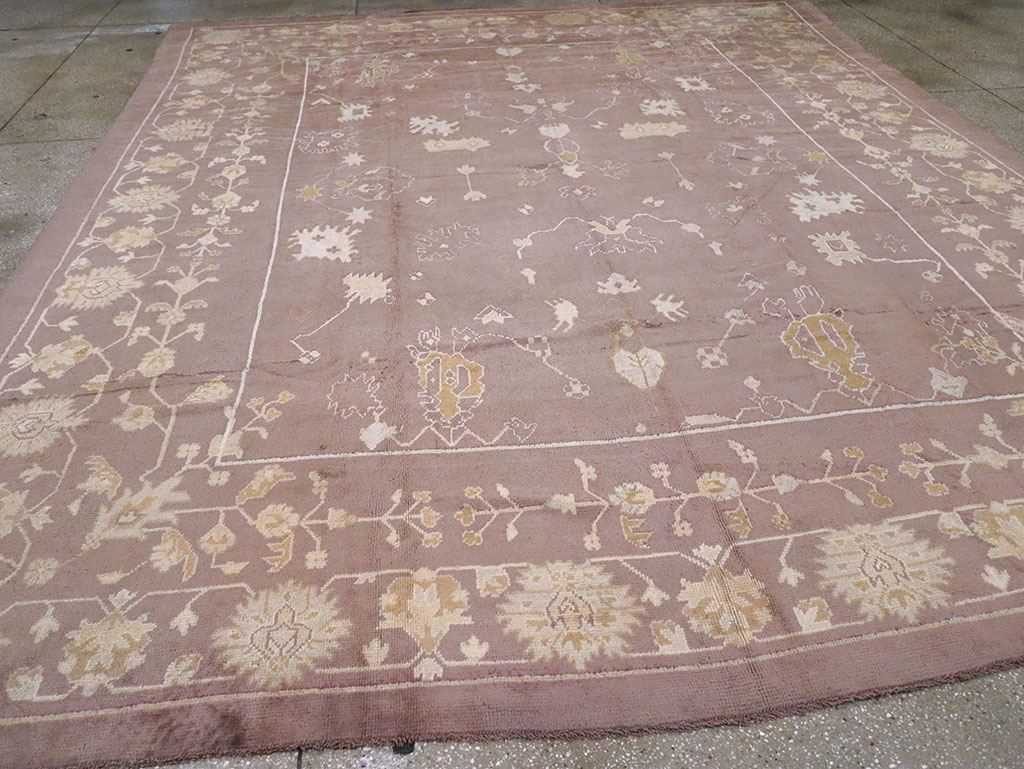Antique Turkish Oushak Rug, No.16554 - Gss