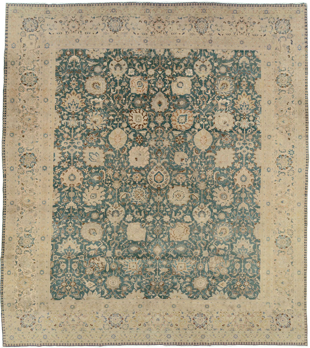 Antique Persian Tabriz Square Carpet, No.16617 - Gss