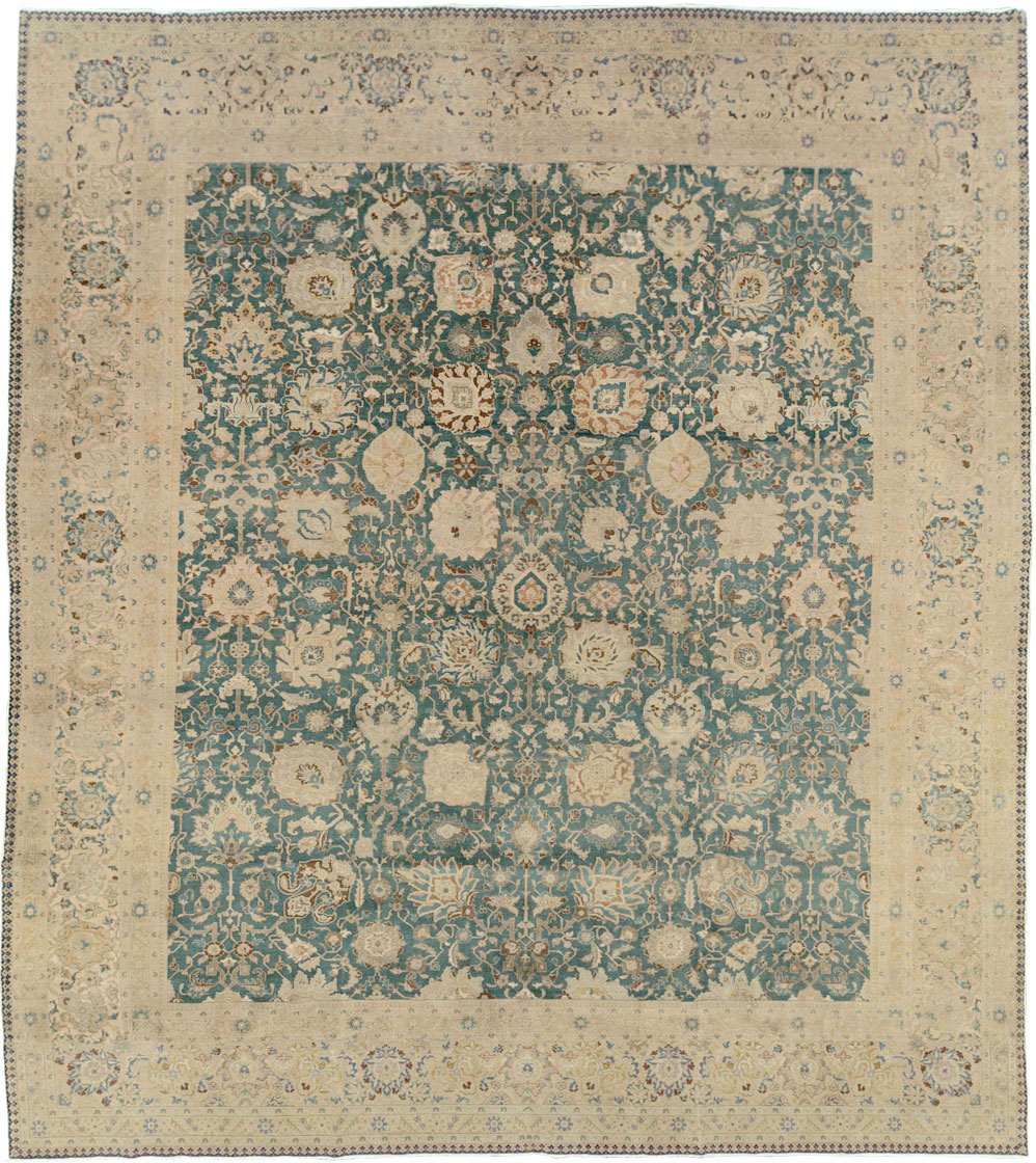 Antique Persian Tabriz Square Carpet, No.16617 - Gss