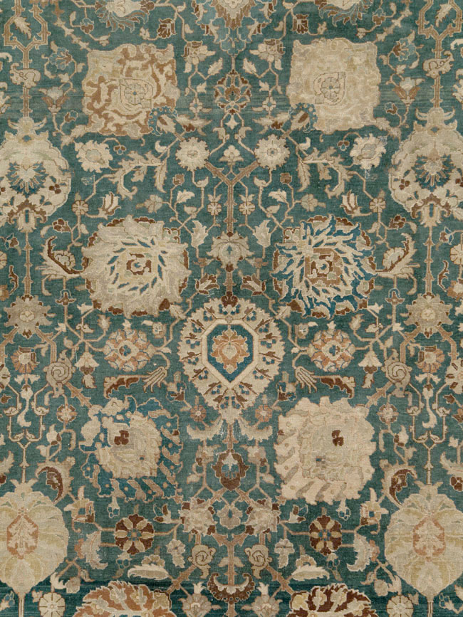 Antique Persian Tabriz Square Carpet, No.16617 - Gss