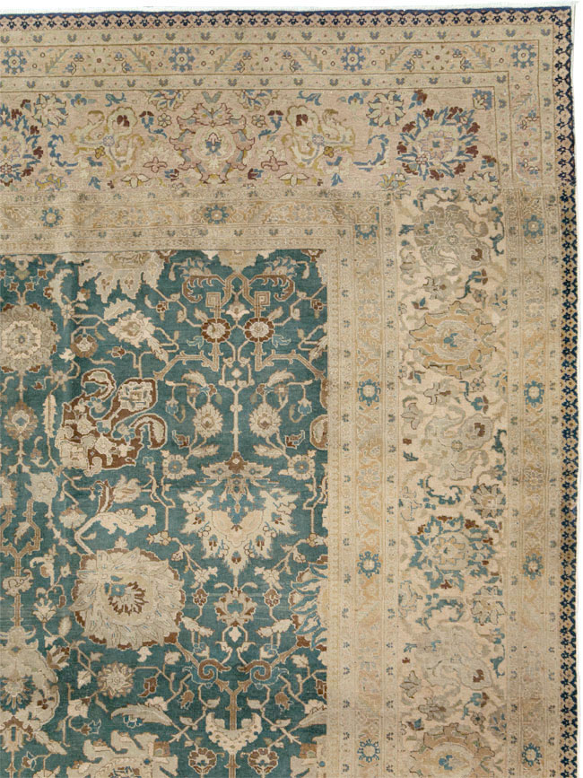 Antique Persian Tabriz Square Carpet, No.16617 - Gss