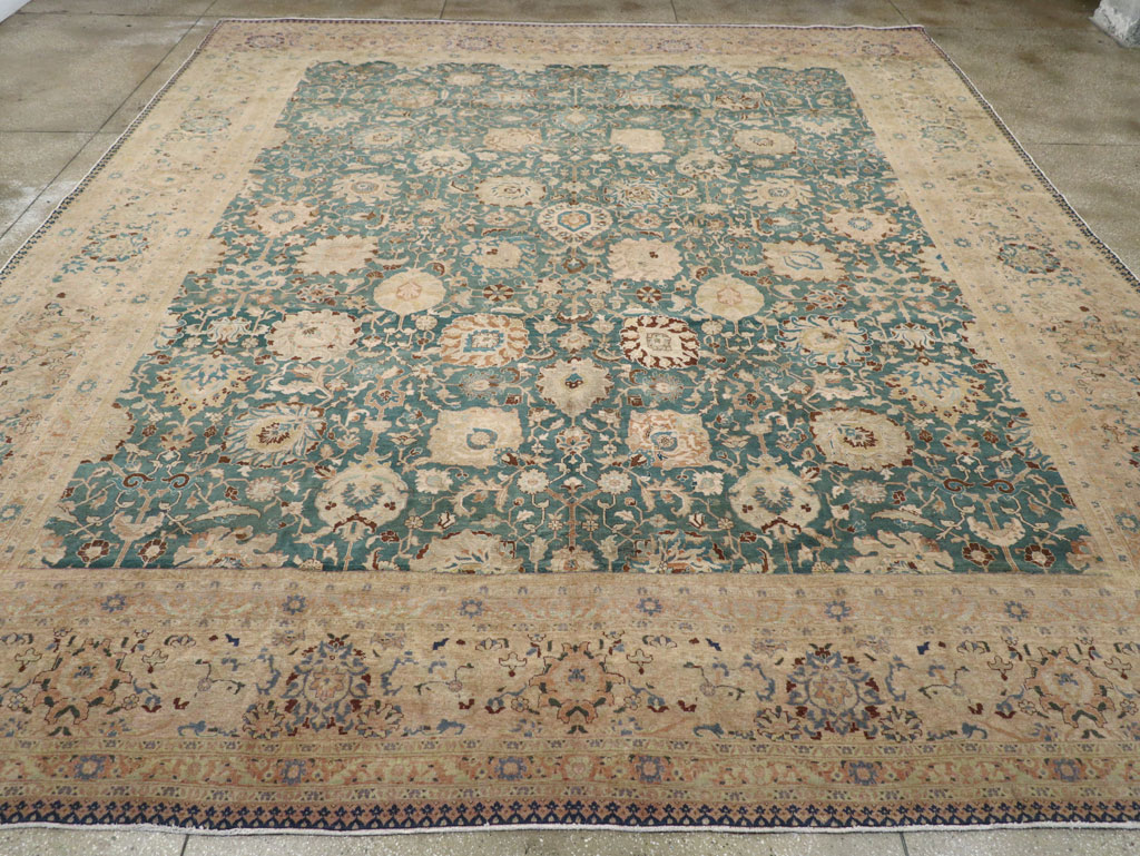 Antique Persian Tabriz Square Carpet, No.16617 - Gss