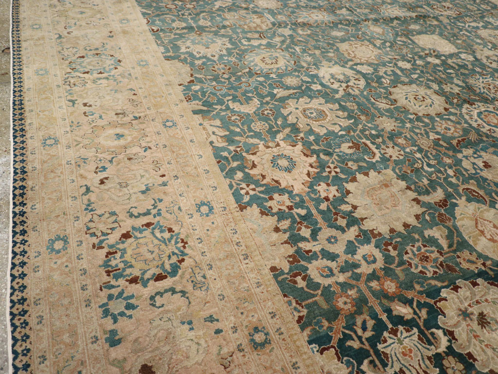 Antique Persian Tabriz Square Carpet, No.16617 - Gss