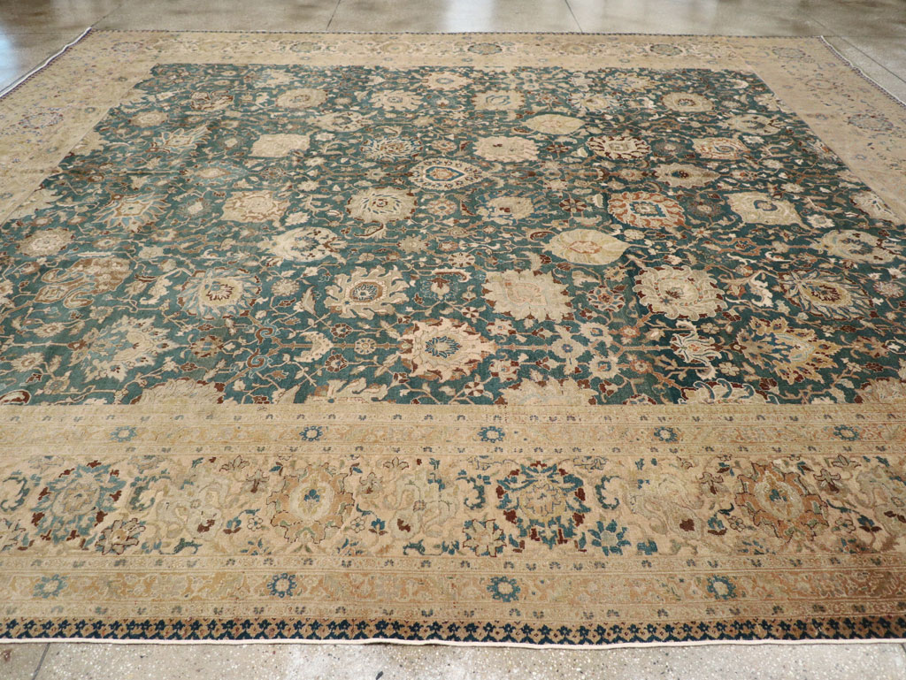 Antique Persian Tabriz Square Carpet, No.16617 - Gss