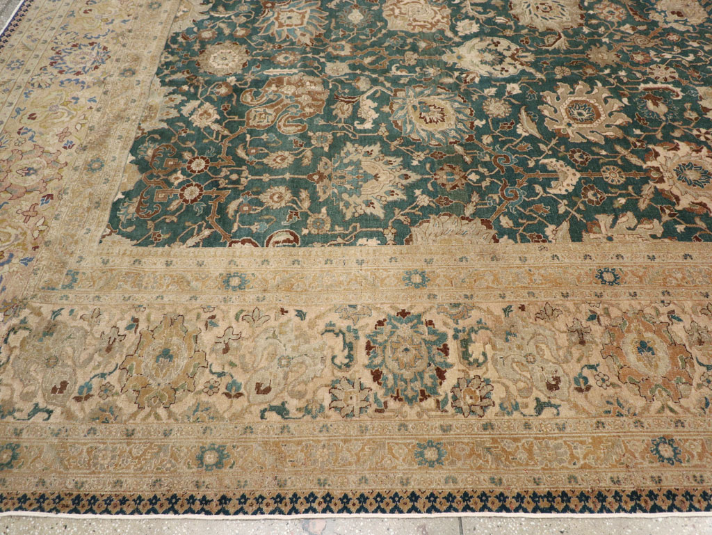 Antique Persian Tabriz Square Carpet, No.16617 - Gss