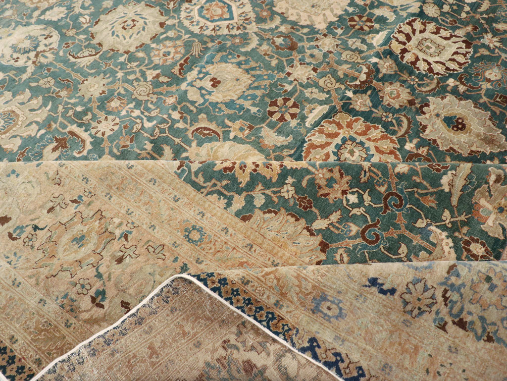 Antique Persian Tabriz Square Carpet, No.16617 - Gss
