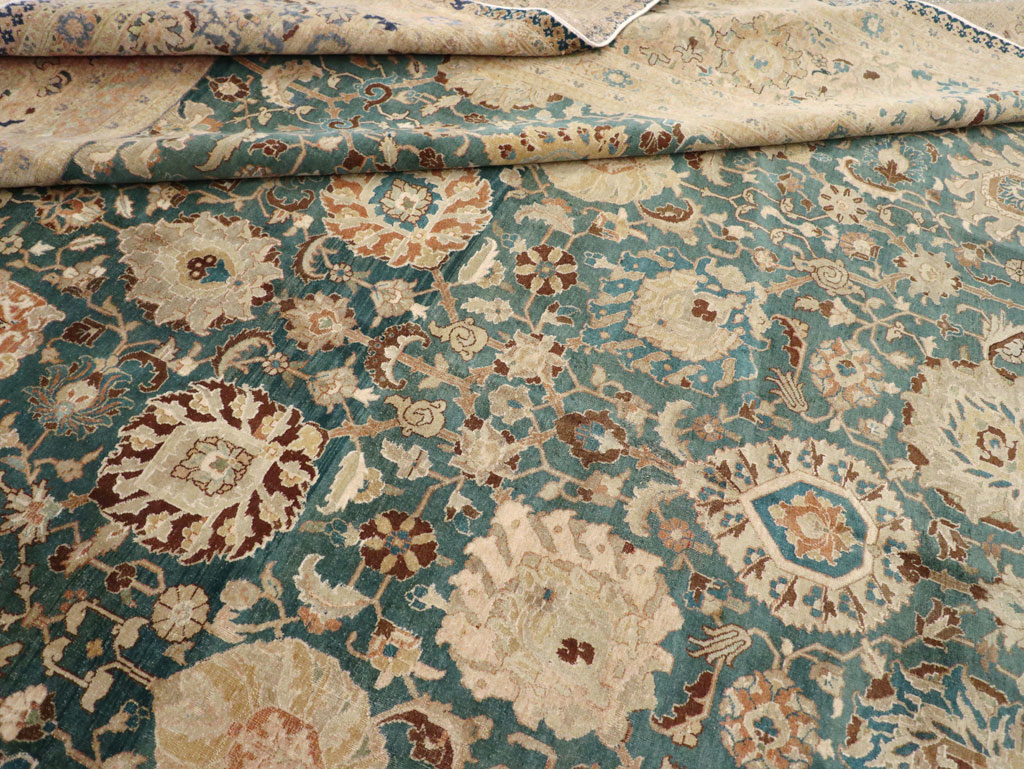 Antique Persian Tabriz Square Carpet, No.16617 - Gss