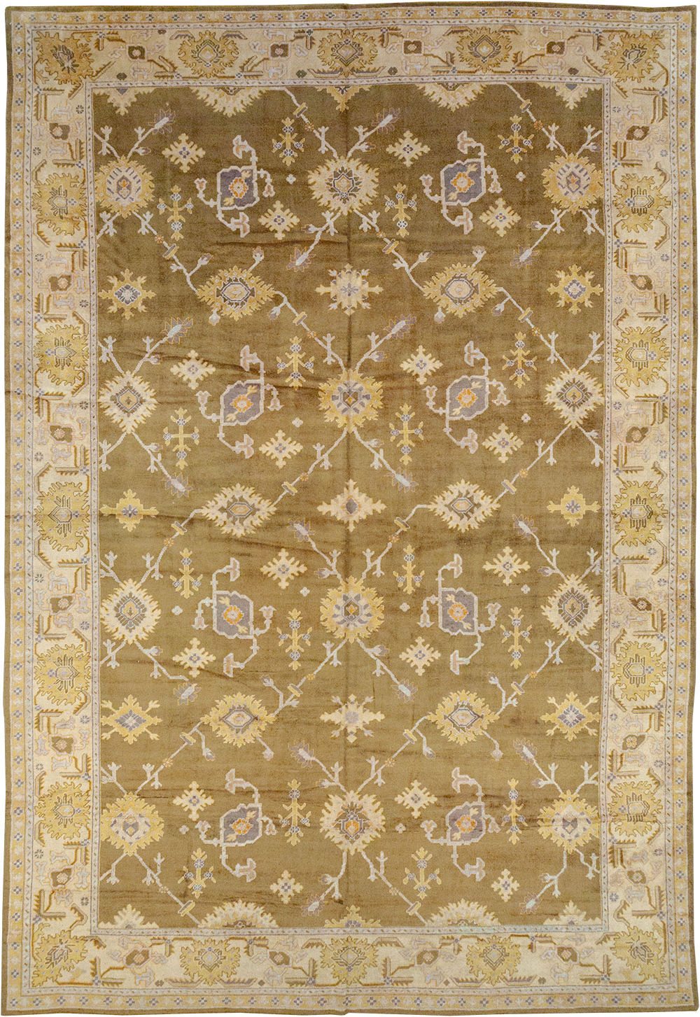 Antique Turkish Oushak Oversize Carpet, No.16629 - Gss