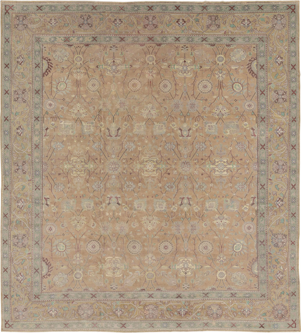 Antique Indian Lahore Square Large Carpet, No.16647 - Gss