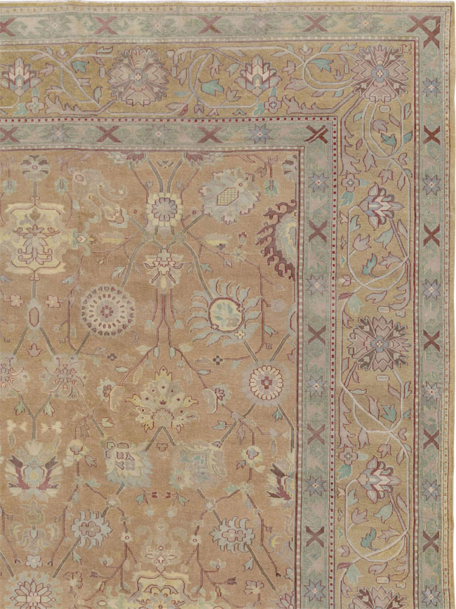 Antique Indian Lahore Square Large Carpet, No.16647 - Gss