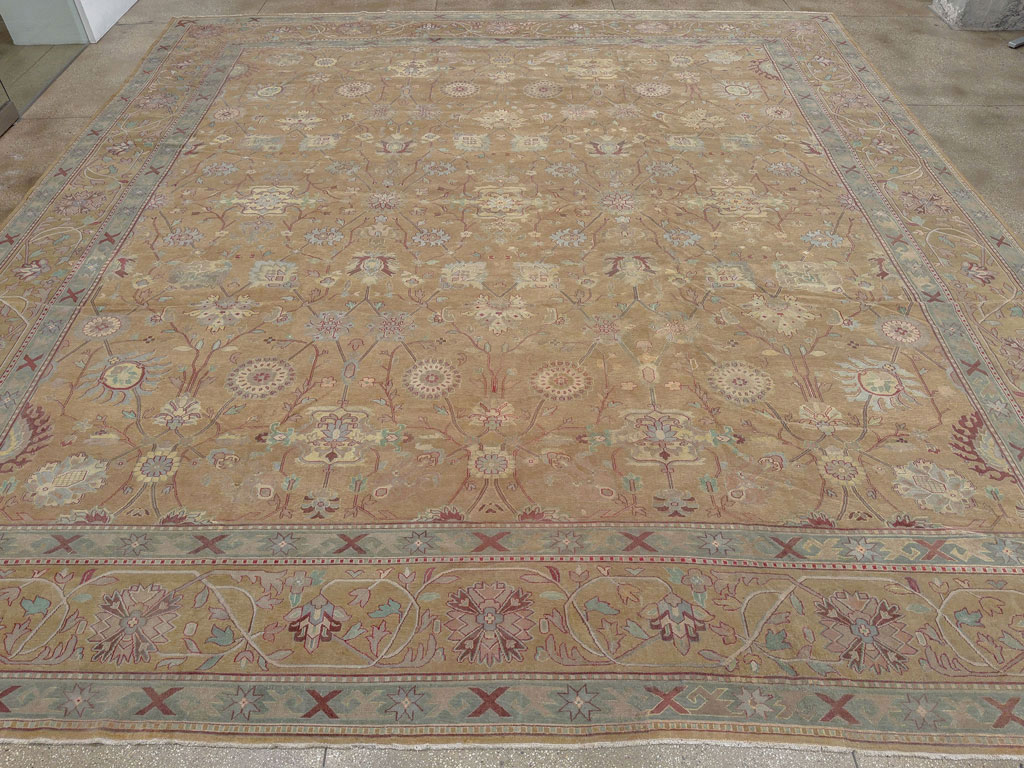 Antique Indian Lahore Square Large Carpet, No.16647 - Gss