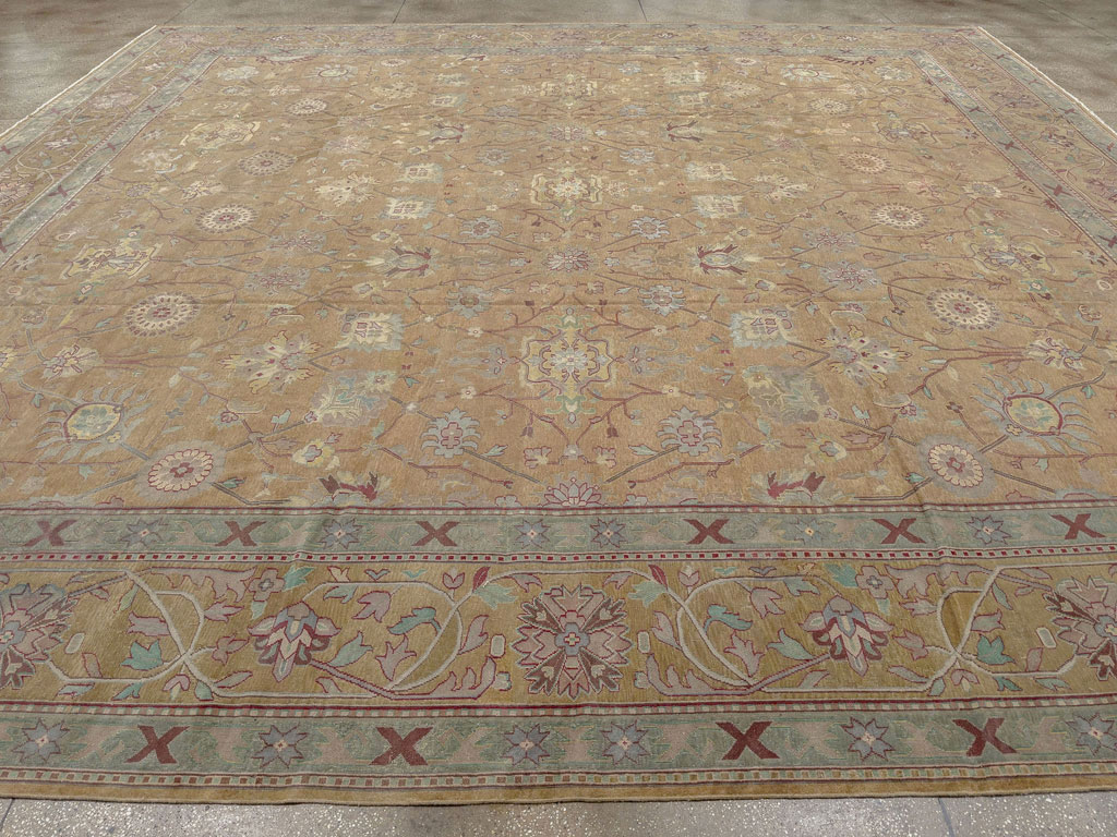 Antique Indian Lahore Square Large Carpet, No.16647 - Gss