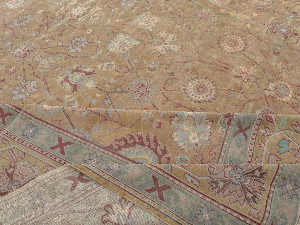 Antique Indian Lahore Square Large Carpet, No.16647 - Gss