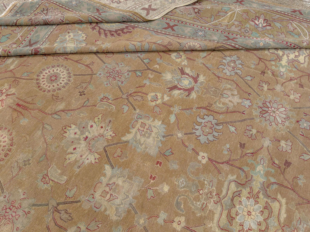 Antique Indian Lahore Square Large Carpet, No.16647 - Gss