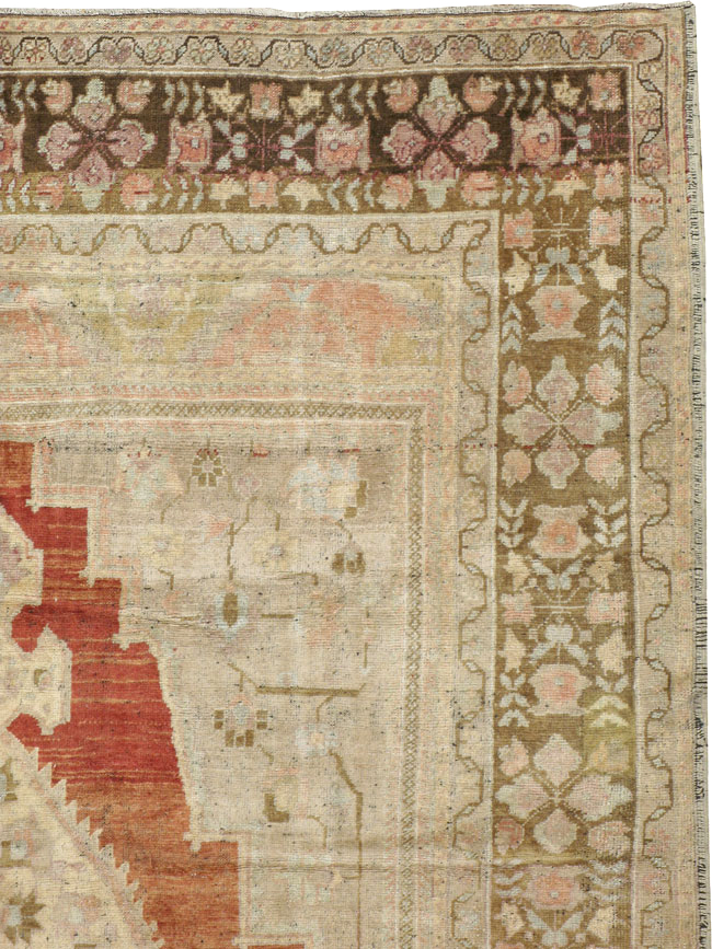 Antique Turkish Oushak Carpet, No.16688 - Gss