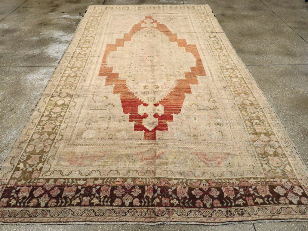 Antique Turkish Oushak Carpet, No.16688 - Gss