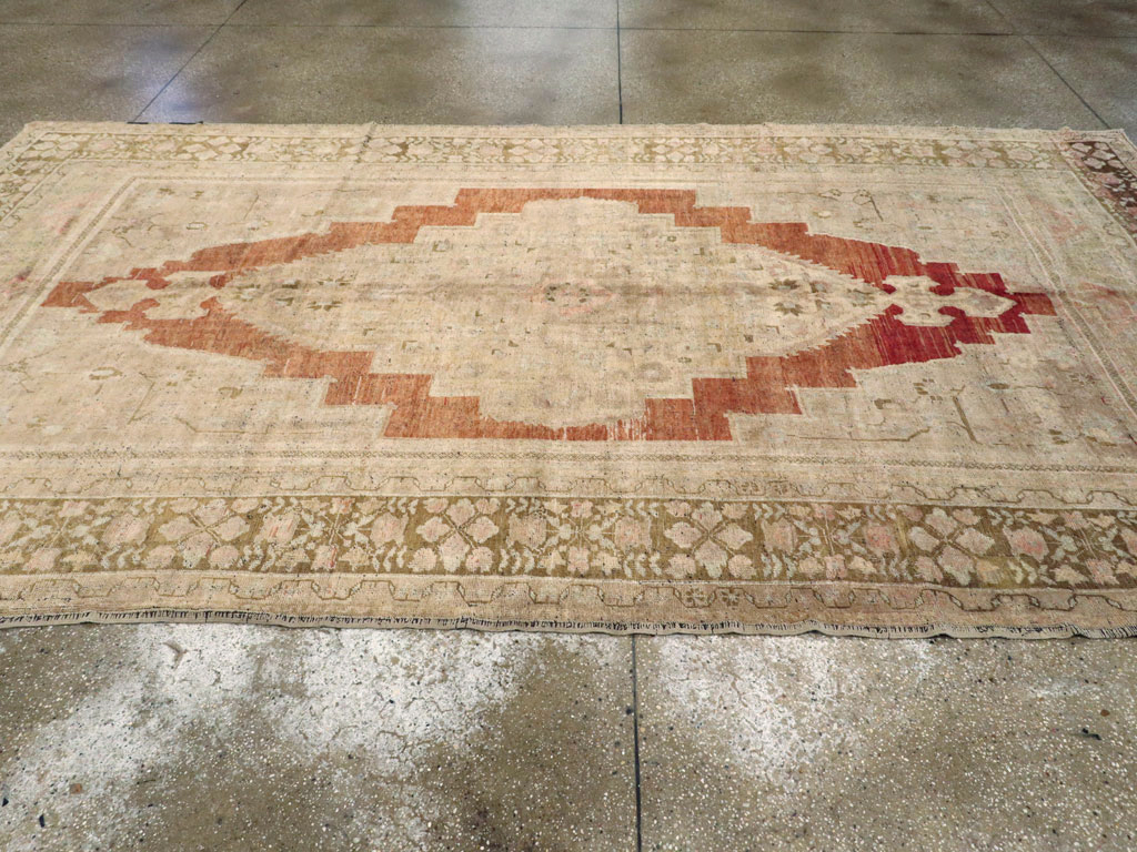 Antique Turkish Oushak Carpet, No.16688 - Gss