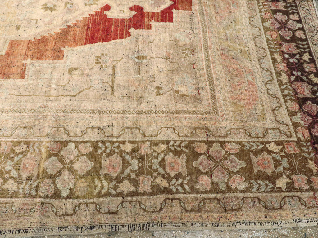 Antique Turkish Oushak Carpet, No.16688 - Gss