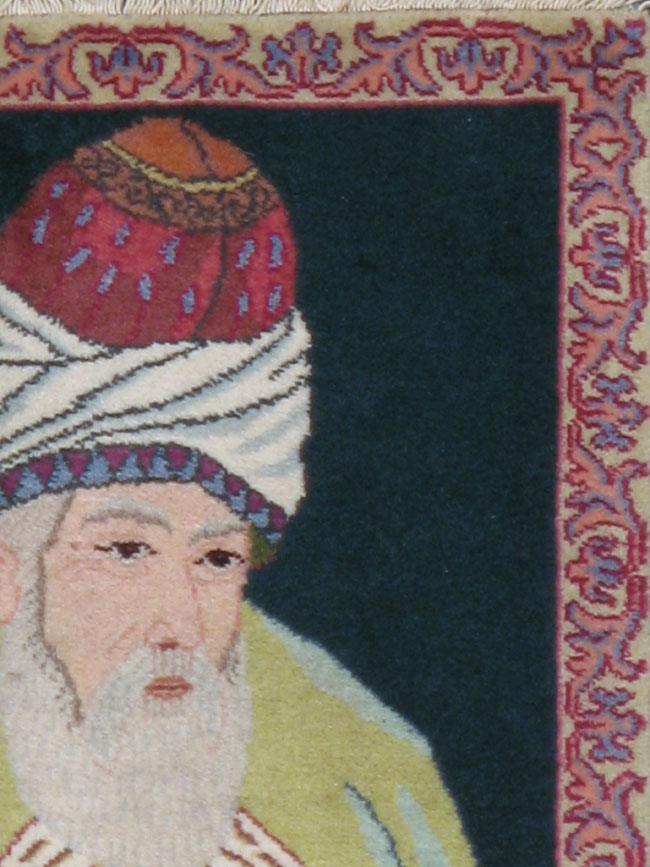 Vintage Persian Tabriz Pictorial Rug, No.16780 - Gss