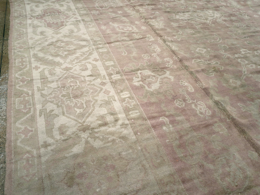 Antique European Oushak Carpet, No.16839 - Gss