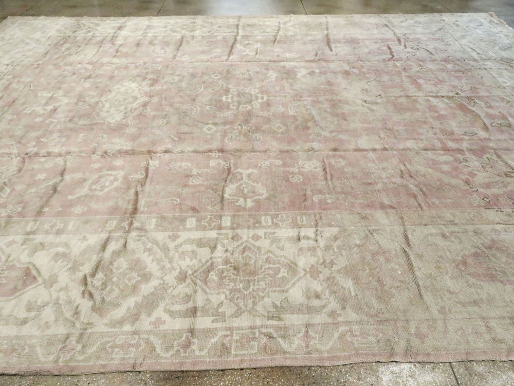 Antique European Oushak Carpet, No.16839 - Gss