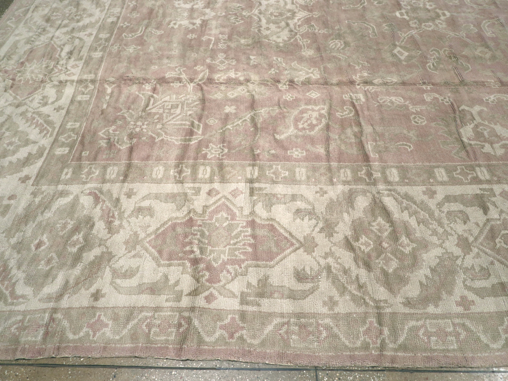 Antique European Oushak Carpet, No.16839 - Gss