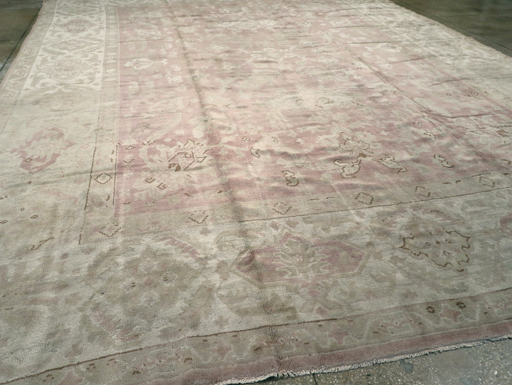 Antique European Oushak Carpet, No.16839 - Gss