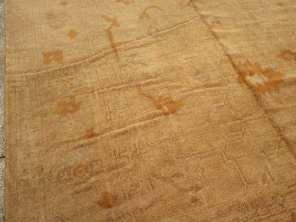 Antique Turkish Oushak Square Carpet, No.16840 - Gss
