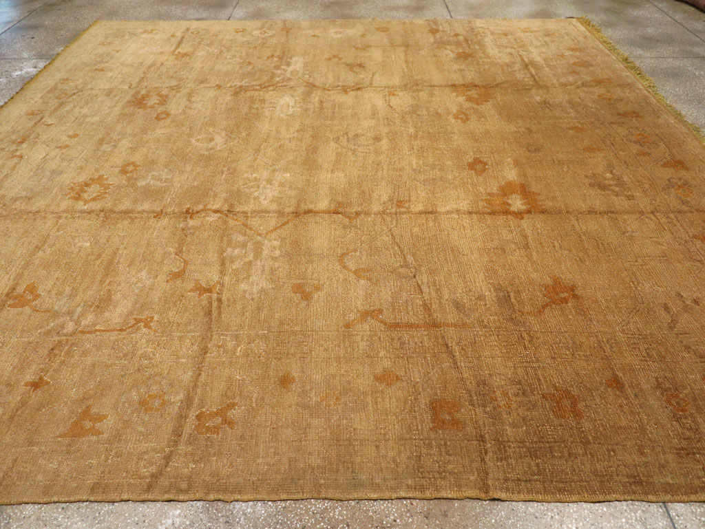 Antique Turkish Oushak Square Carpet, No.16840 - Gss
